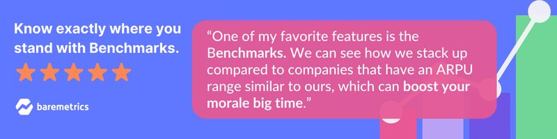 G2 Testimonial CTA - Baremetrics Benchmarks
